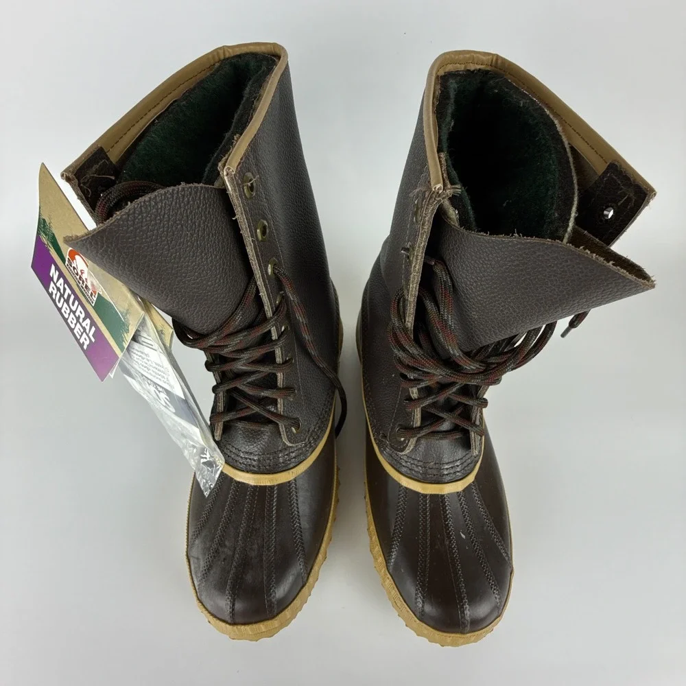 Vintage Sorel Caribou Winter Snow‎ Boots Mens 7 Arctic Pac Chocolate  Canada New